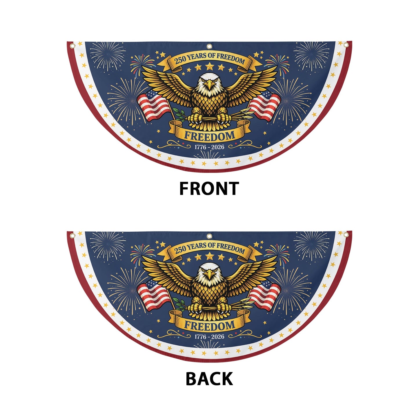 250th Anniversary Freedom Flag - American Eagle and Fireworks 1776-2026