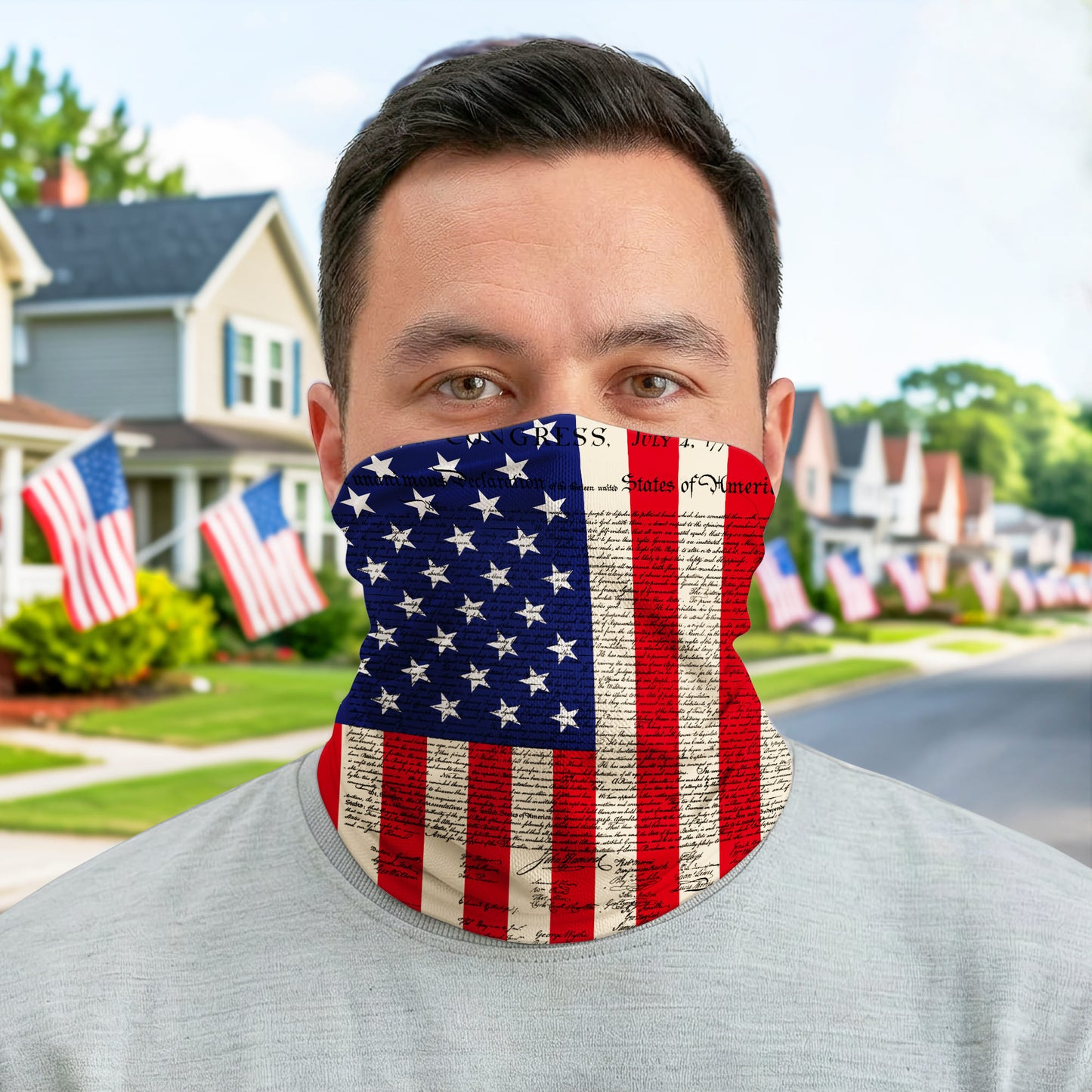 We the People 250 Years USA Flag Bandana Mask