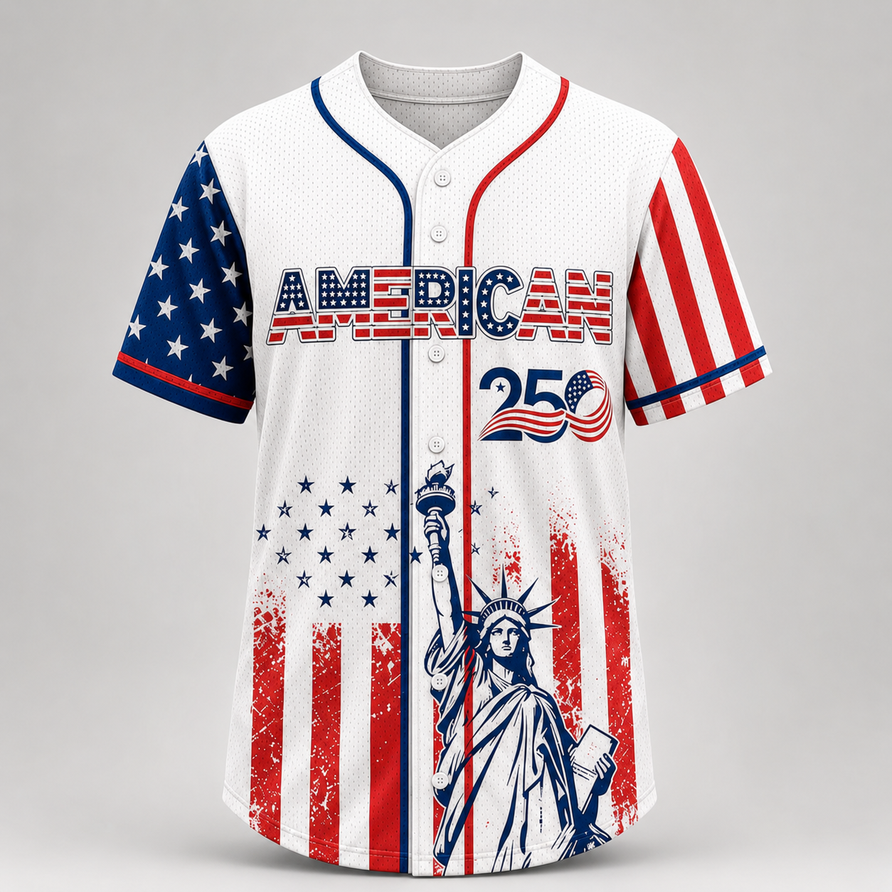 Personalized American 250th Anniversary Baseball Jersey Custom Name