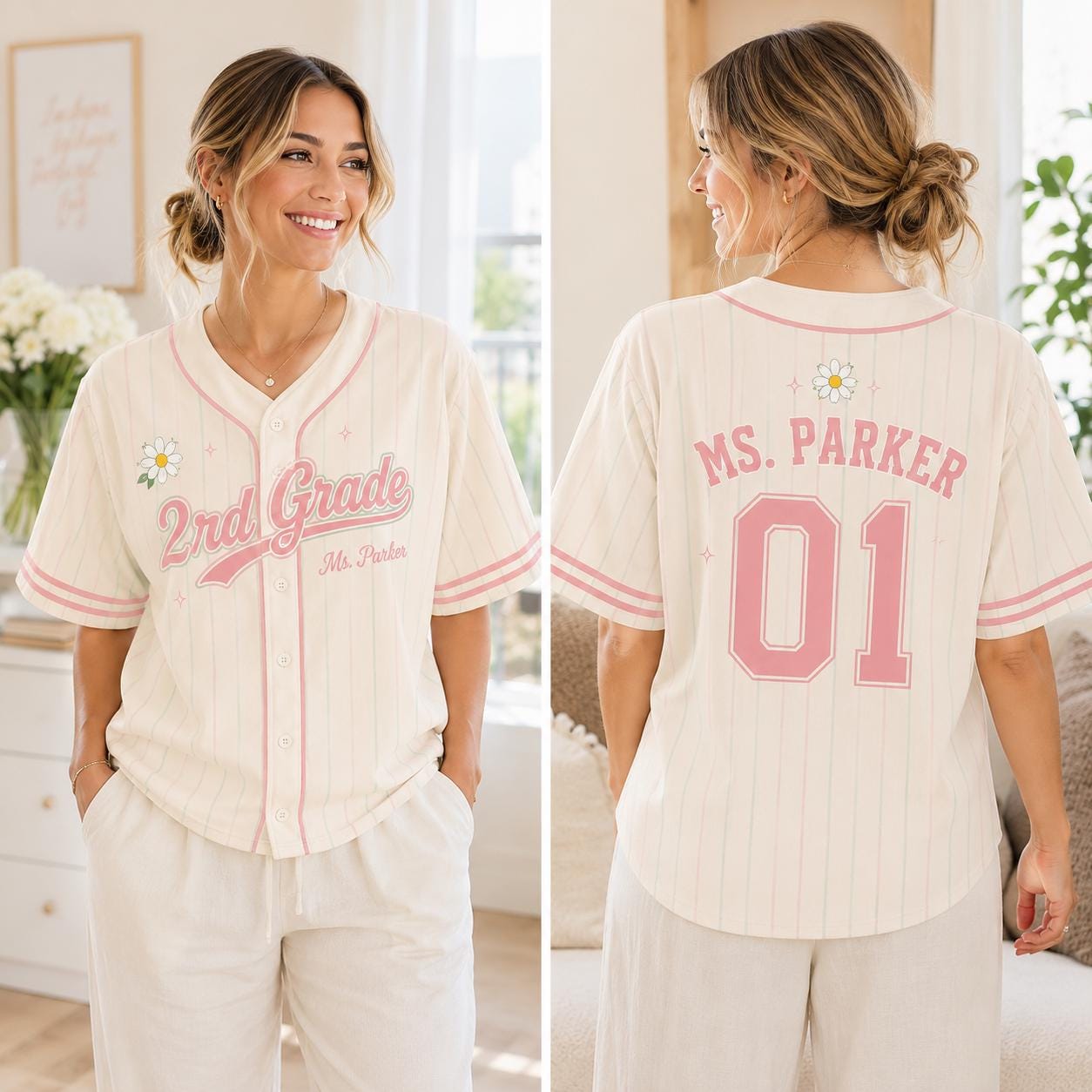 Personalized School Spirit Baseball Jersey – Custom Name & Mascot