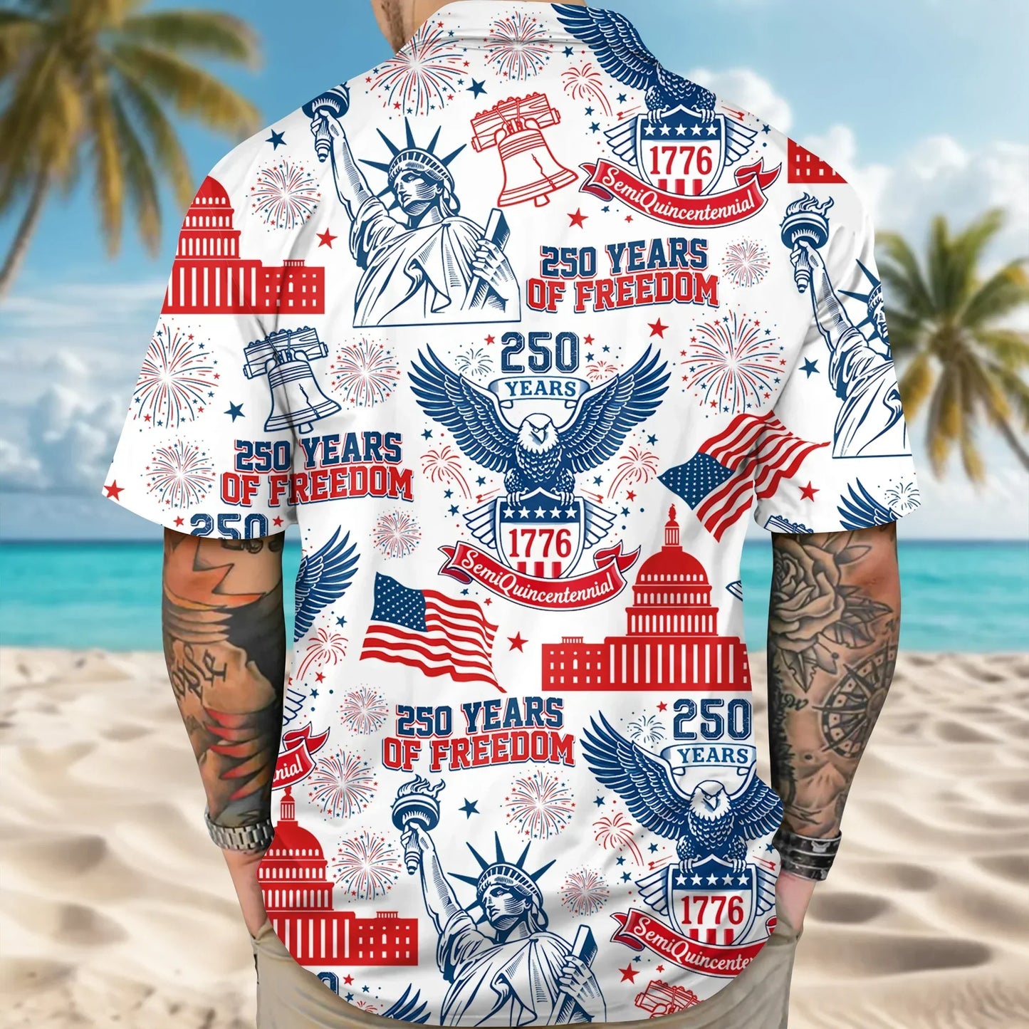 Personalized 250 Years Of Freedom America Hawaiian Shirt