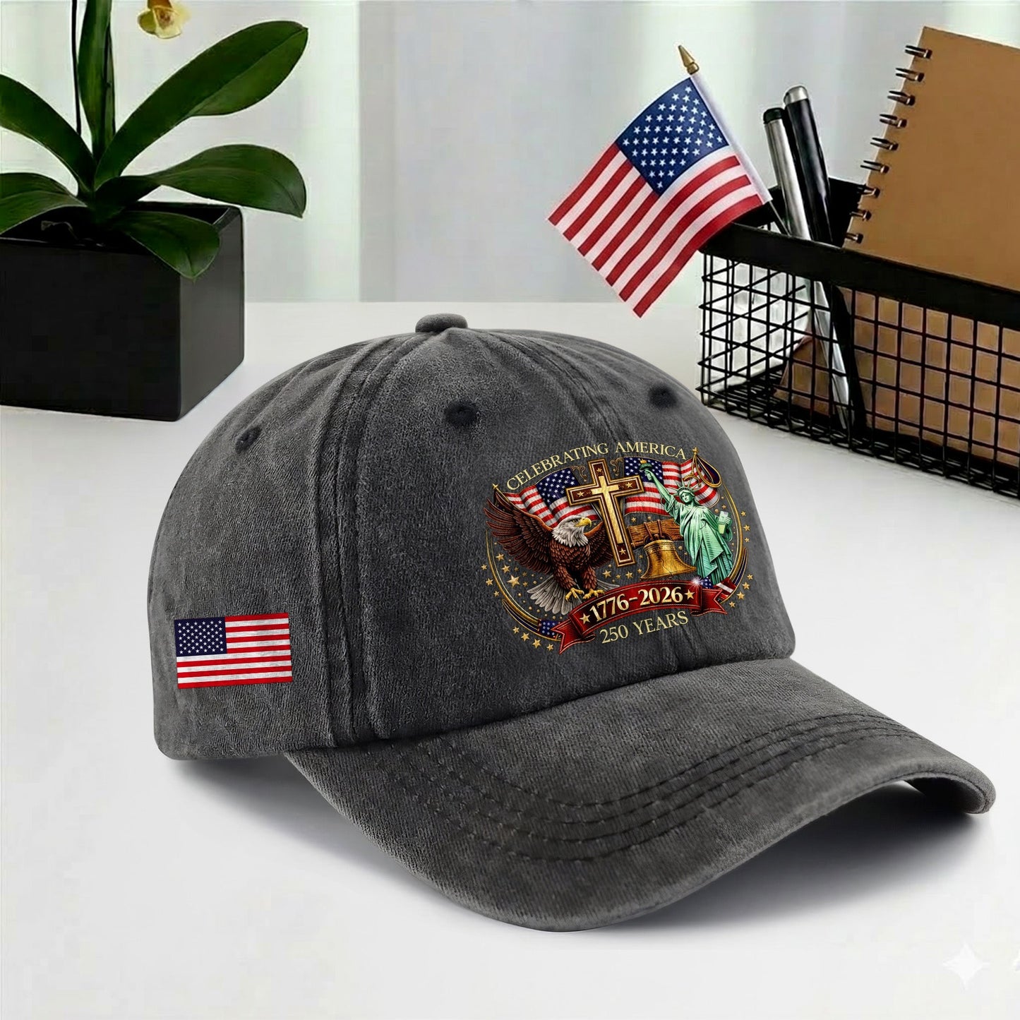 Faith Freedom America 250 Baseball Cap - 250th Anniversary Patriotic USA Hat 1776-2026 Gift