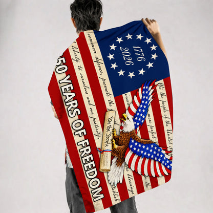 250 Years of Freedom Flag, American Eagle Patriotic USA  House Flag