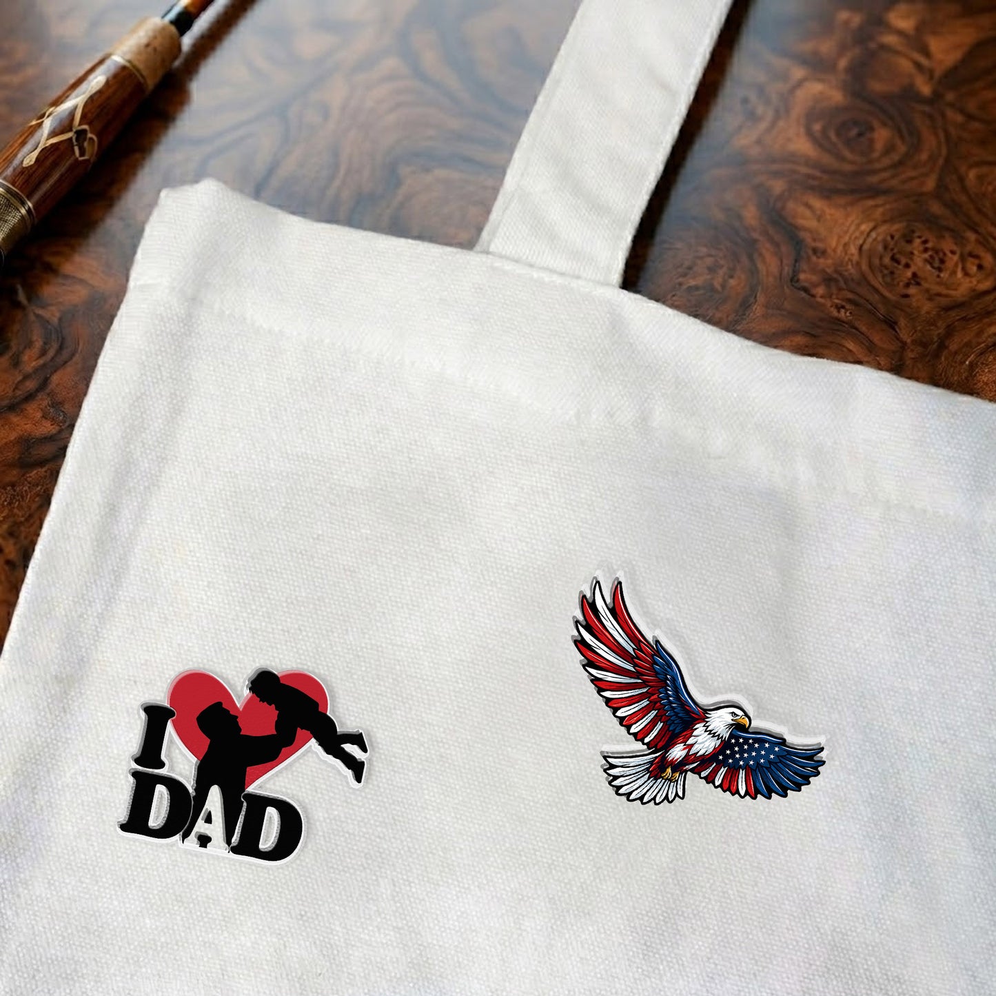 USA Flag Eagle – Bold Patriotic Lapel Accessory for Jackets, Hats & Bags