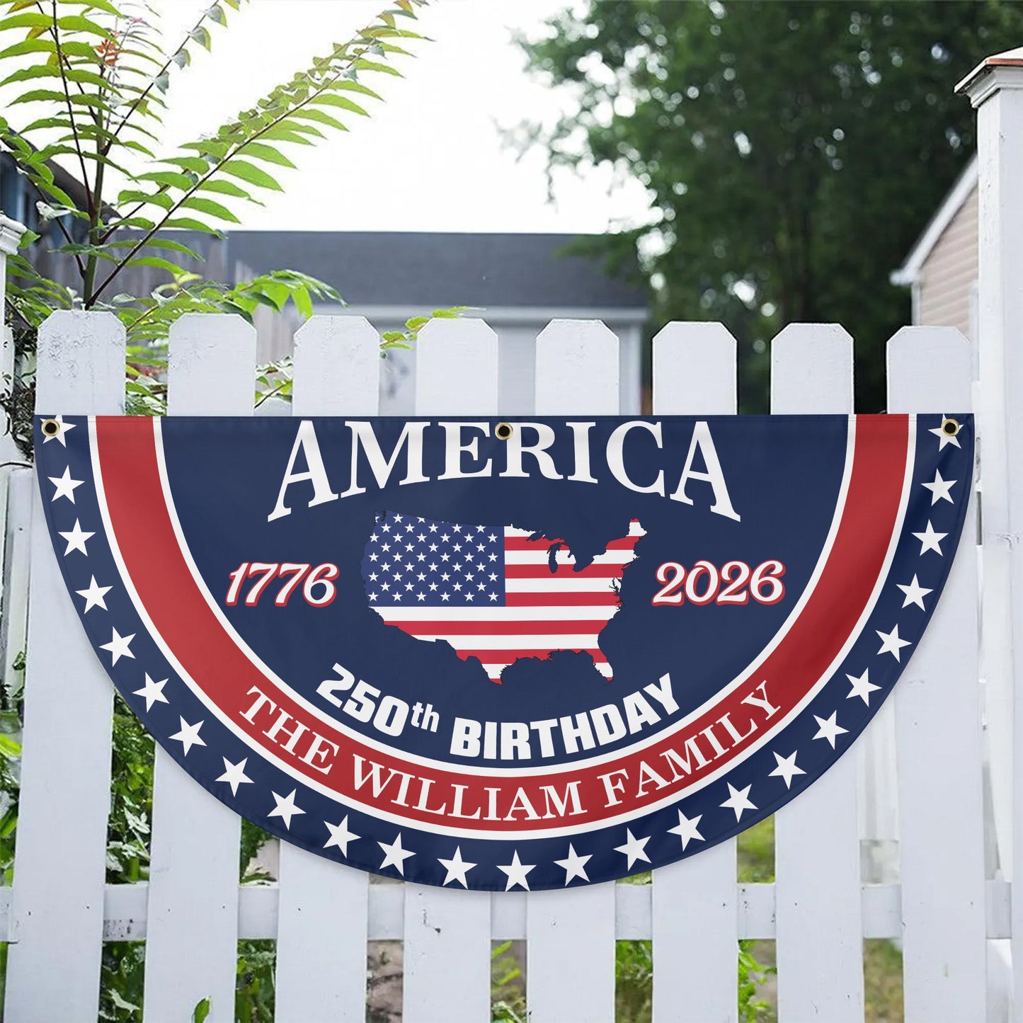 Personalized America 250th Anniversary Flag – Patriotic USA Flag 1776-2026 Custom Family