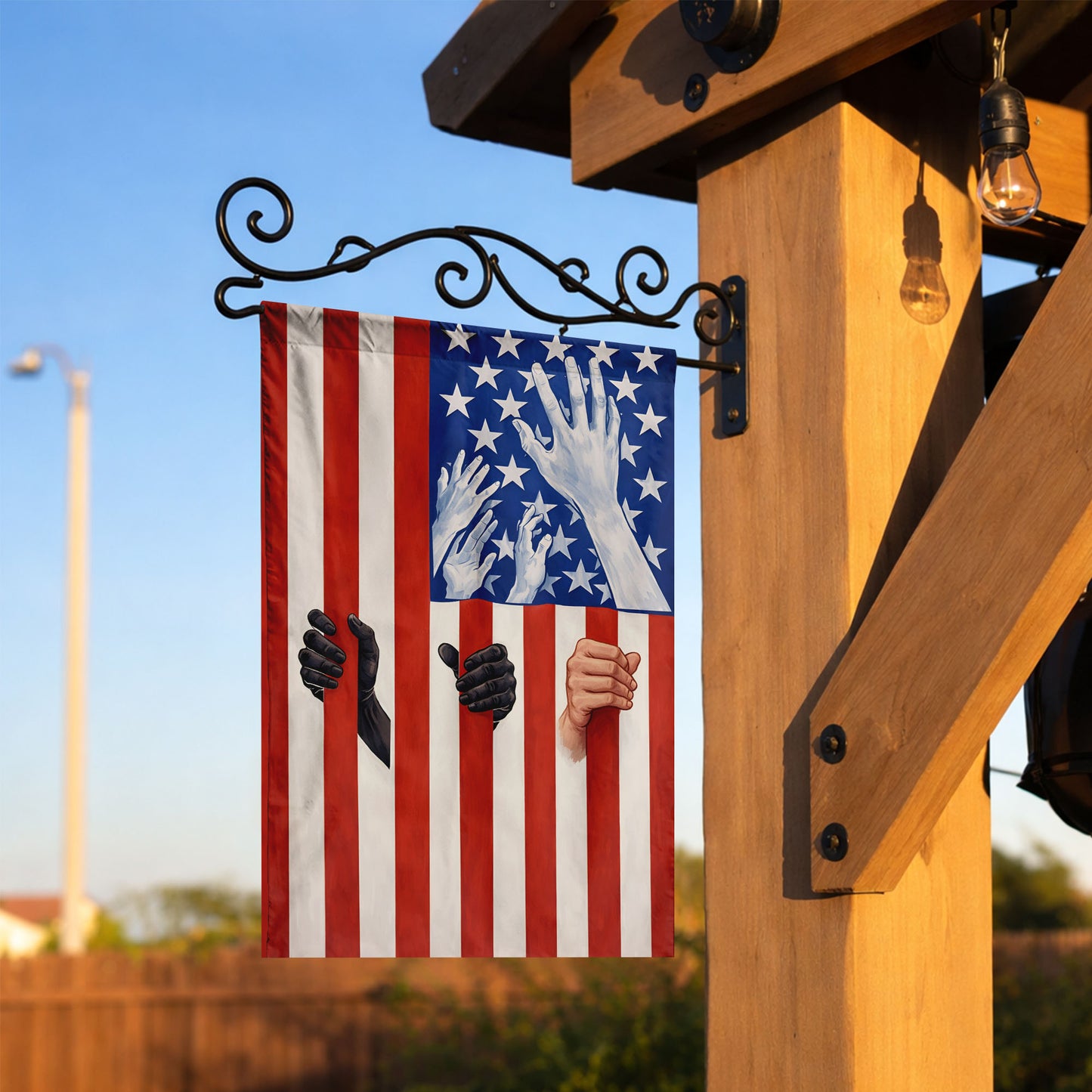 Unity and Freedom USA Flag Design Garden Flag - House Flag/Garden Flag