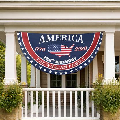 Personalized America 250th Anniversary Flag – Patriotic USA Flag 1776-2026 Custom Family