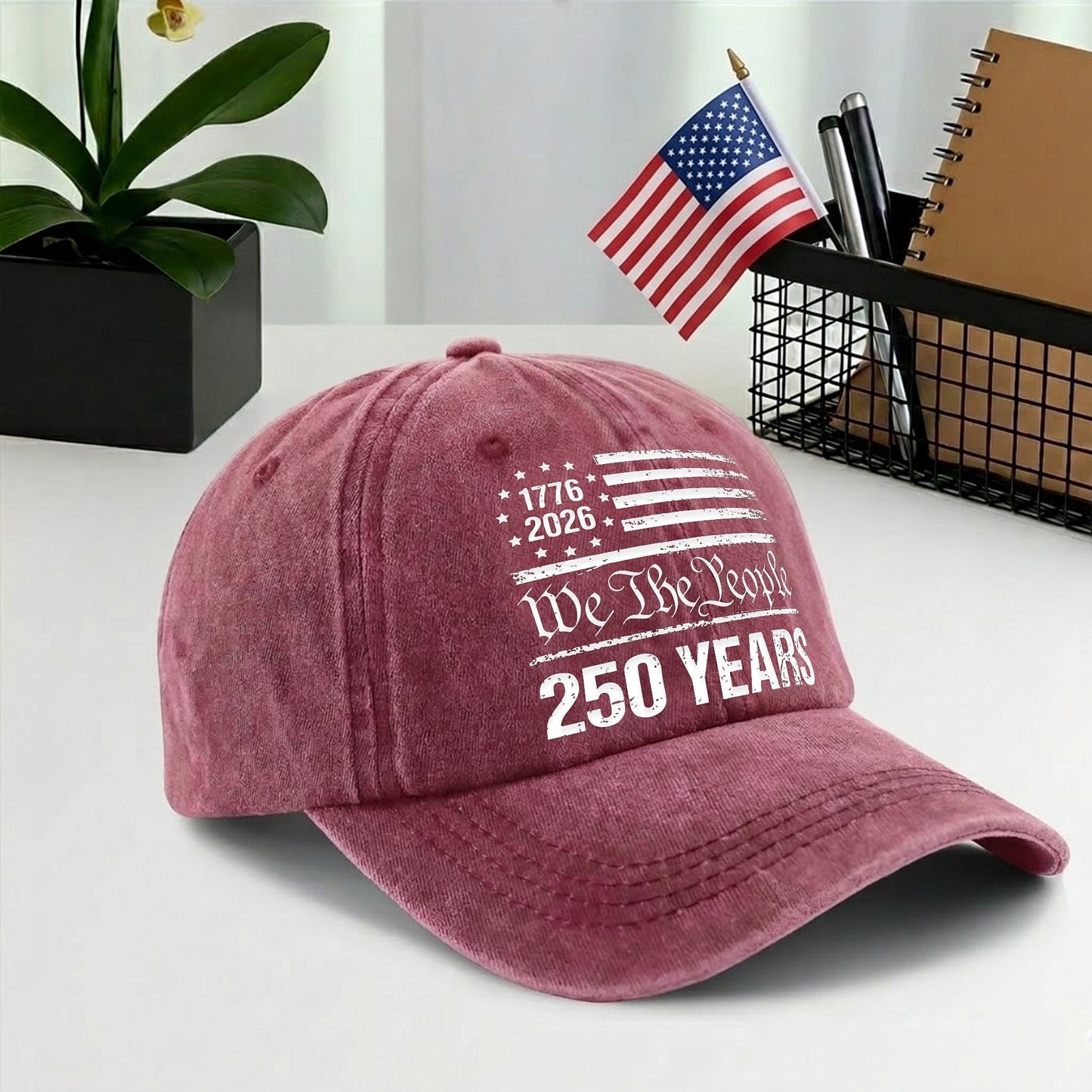 American 250th Anniversary Baseball Cap - Vintage We The People USA Flag Hat 2026