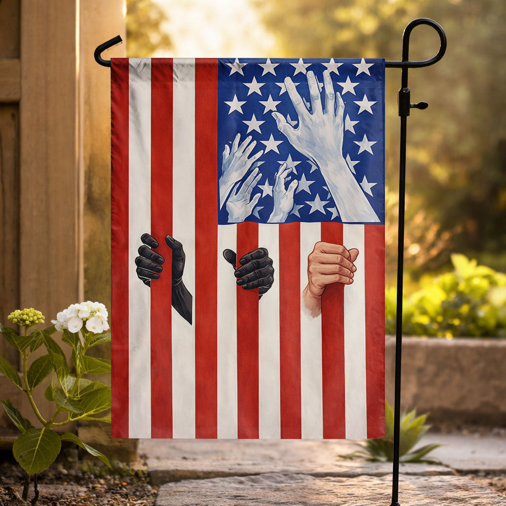 Unity and Freedom USA Flag Design Garden Flag - House Flag/Garden Flag