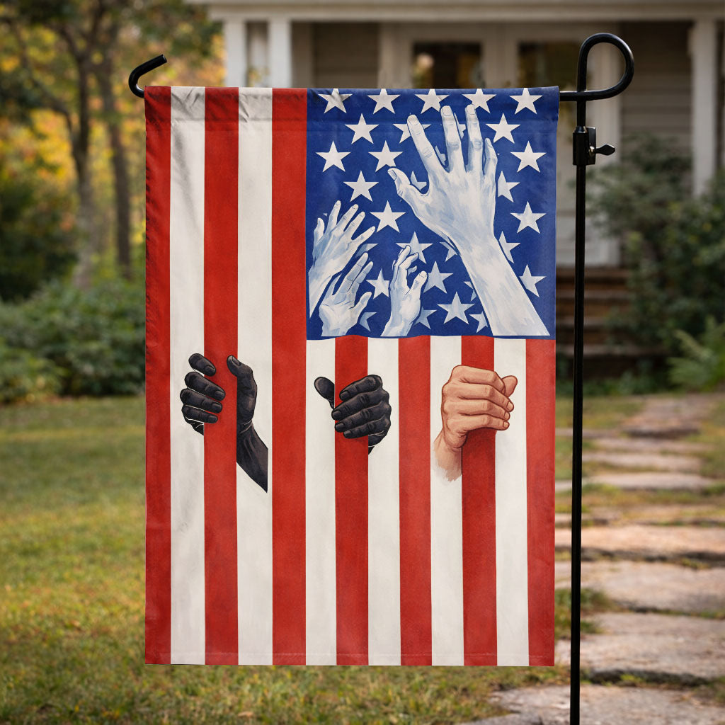 Unity and Freedom USA Flag Design Garden Flag - House Flag/Garden Flag