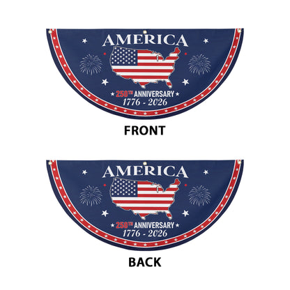 250th Anniversary American Flag 250th Anniversary Celebration Flag – USA Map with Fireworks Design