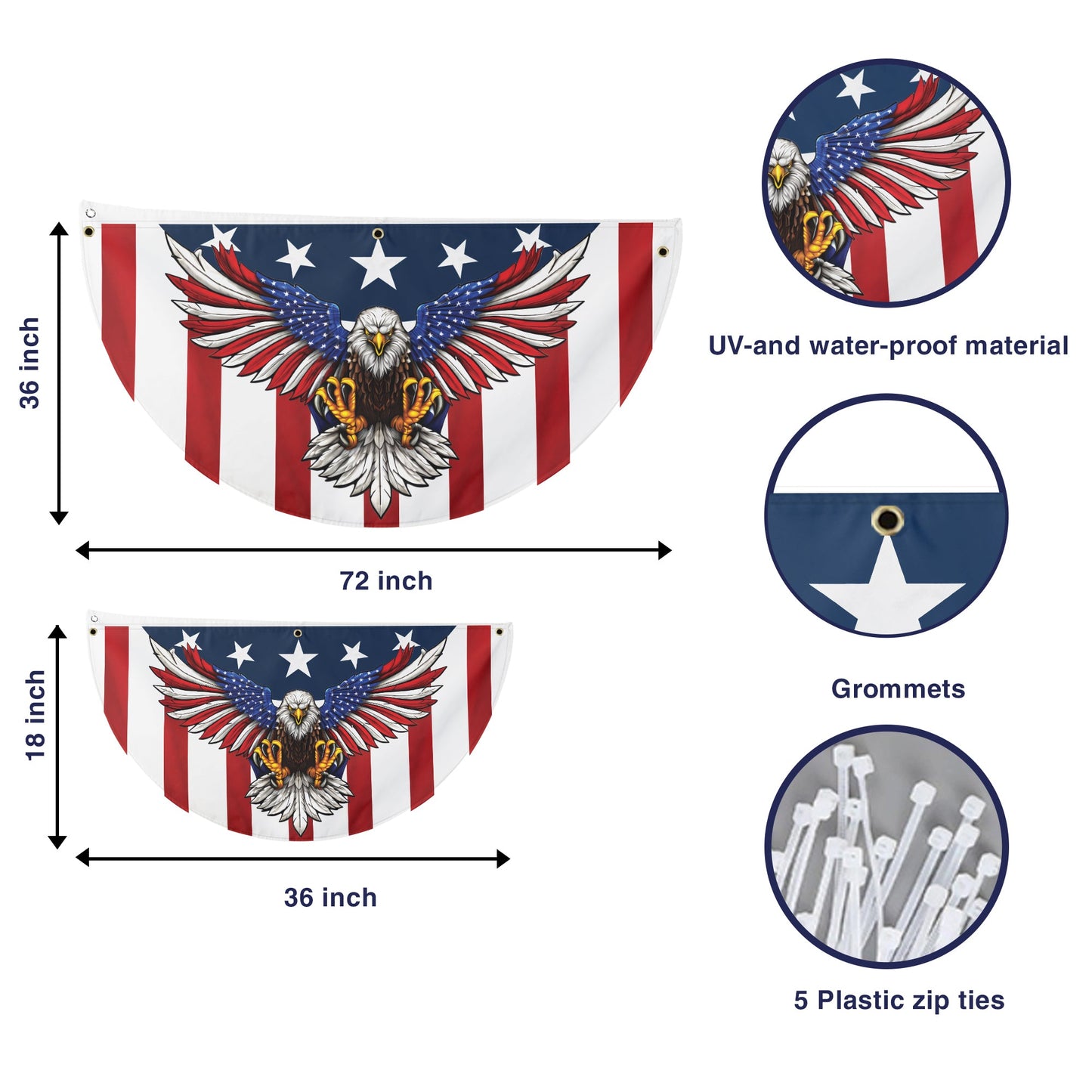 250th Anniversary American Flag Eagle Banner – Celebrate America’s Legacy