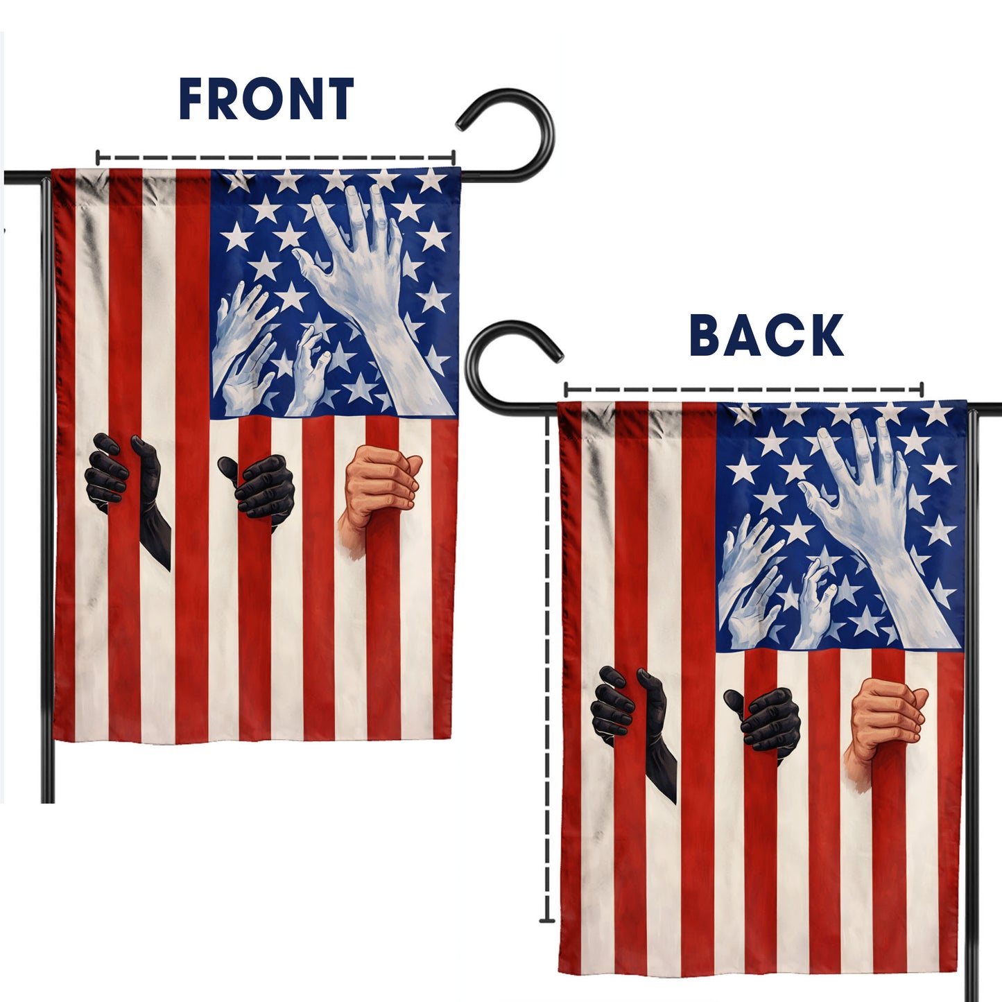 Unity and Freedom USA Flag Design Garden Flag - House Flag/Garden Flag
