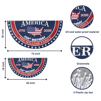 Personalized America 250th Anniversary Flag – Patriotic USA Flag 1776-2026 Custom Family