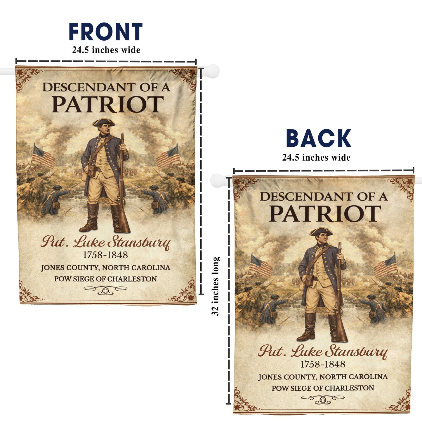 Custom Name USA Flag - 250th Anniversary Freedom 1776-2026