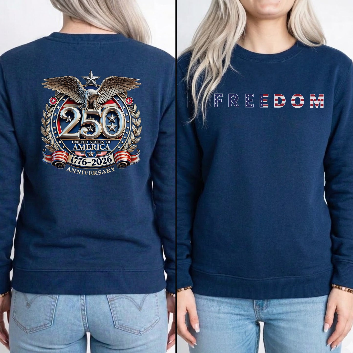 Freedom Patriotic – American 250th Anniversary 1776–2026 – Unisex T-Shirt / Comfort Colors Shirt / V-Neck / Hoodie / Sweatshirt