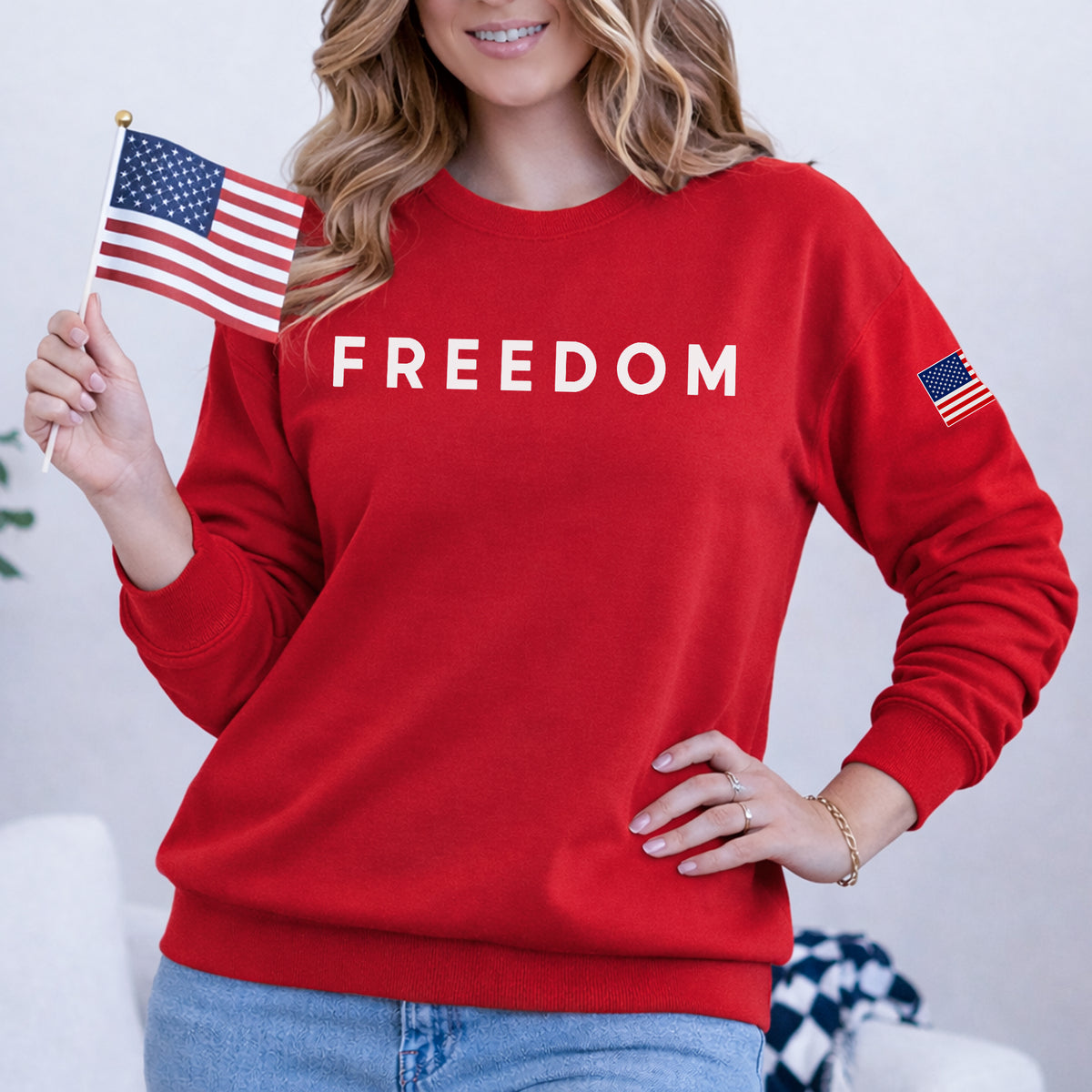 Freedom Milimalism – American 250th Anniversary 1776–2026 – Unisex T-Shirt / Comfort Colors Shirt / V-Neck / Hoodie / Sweatshirt