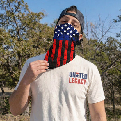 Blue Red USA Flag Bandana Mask Bandana Mask