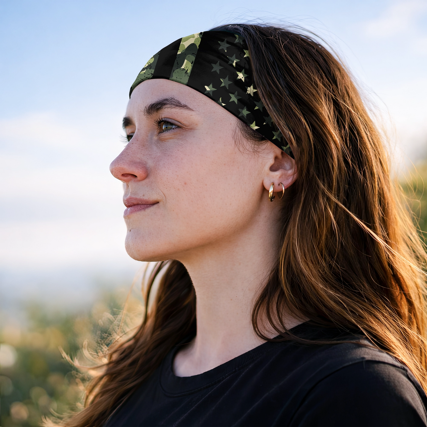 Camo Black Flag Bandana Mask