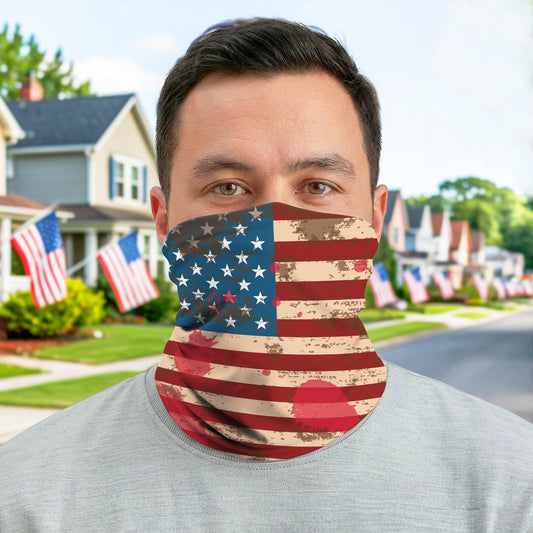 Vintage Distressed USA Flag Bandana Mask