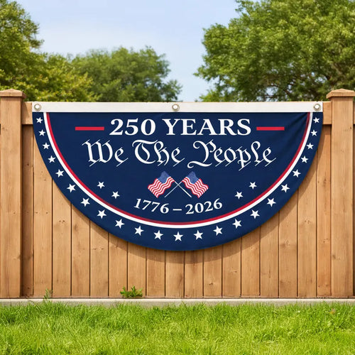 USA Semiquincentennial Banner,1776-2026 Patriotic Fence Decor