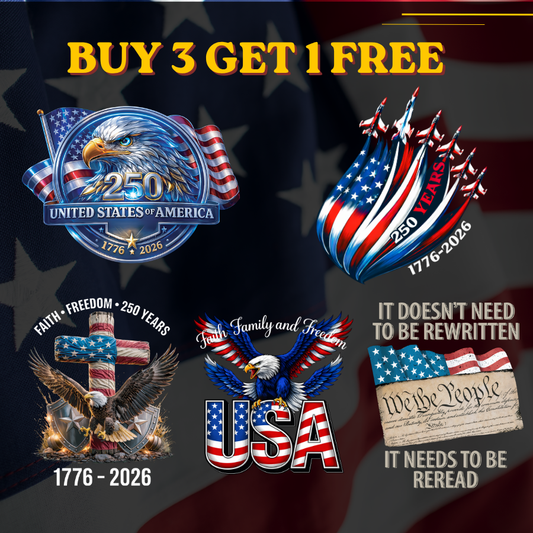 [NEW] Celebrate 250 Years of American Legacy – Patriotic Faith, Freedom & Heritage Decal Collection