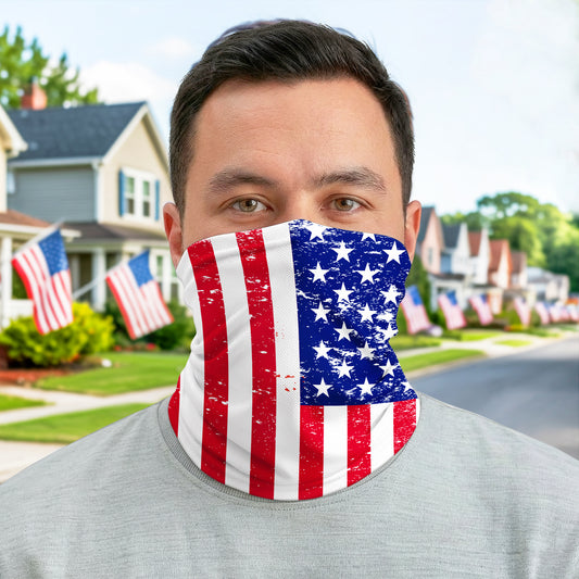 Distressed USA Flag Bandana Mask