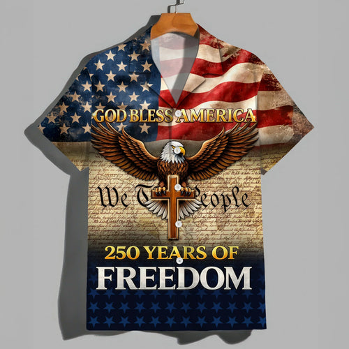 God Bless America - America 250 Years of Freedom Hawaiian Shirt