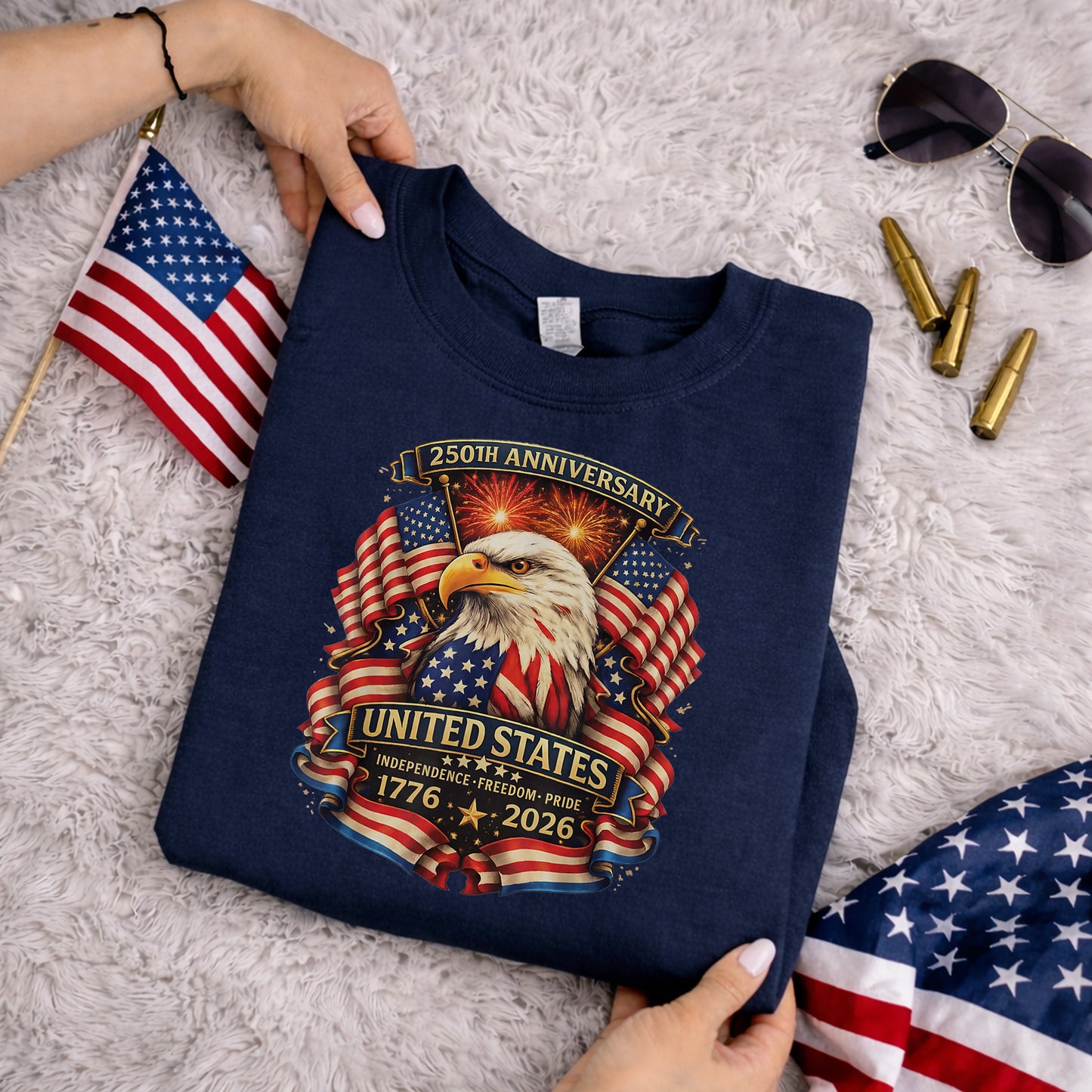 American Eagle Fireworks – America 250th Anniversary – Unisex Tshirt Gildan / Tshirt Comfort / V-neck/ Hoodie / Sweatshirt