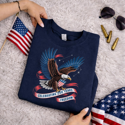 American Eagle Starry Shield – America 250th Anniversary – Unisex Tshirt Gildan / Tshirt Comfort / V-neck/ Hoodie / Sweatshirt