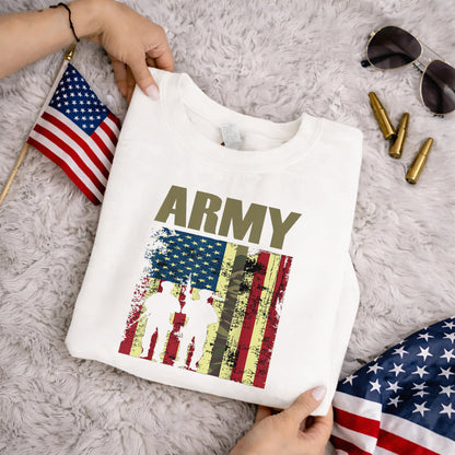 US Army Soldier Silhouette – Veteran Legacy – Unisex Tshirt Gildan / Tshirt Comfort / V-neck/ Hoodie / Sweatshirt