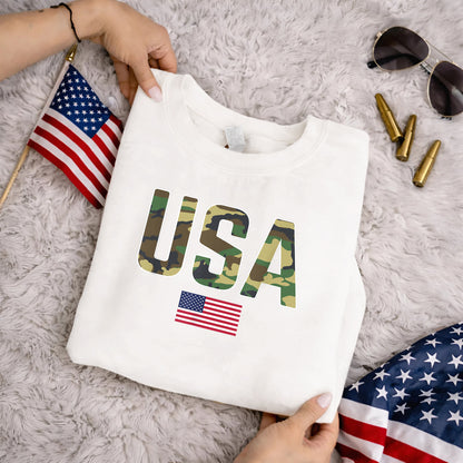 Simple Patriotic USA Camo – Veteran Legacy – Unisex Tshirt Gildan / Tshirt Comfort / V-neck/ Hoodie / Sweatshirt