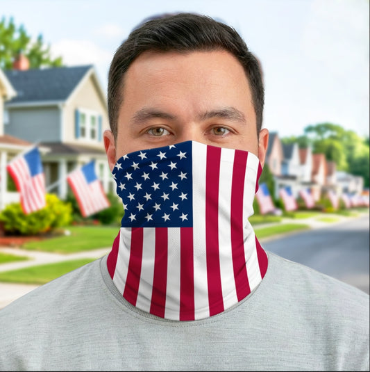 USA Flag Bandana Mask – American Pride Neck Gaiter for Outdoor Wear