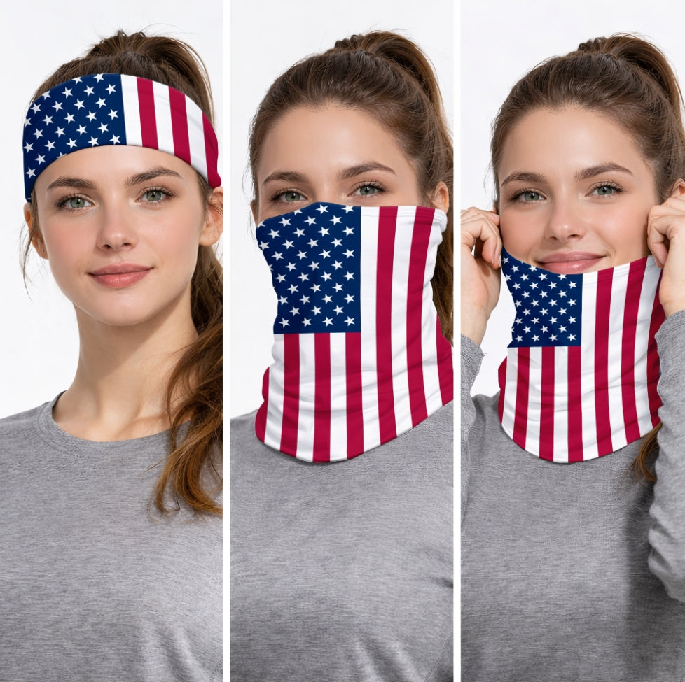 USA Flag Bandana Mask – American Pride Neck Gaiter for Outdoor Wear