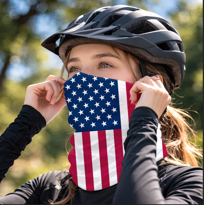 USA Flag Bandana Mask – American Pride Neck Gaiter for Outdoor Wear