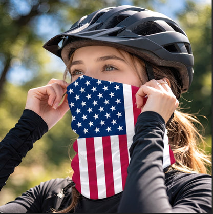 USA Flag Bandana Mask – American Pride Neck Gaiter for Outdoor Wear