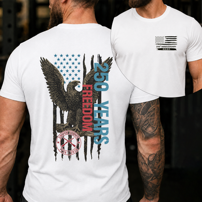 250 Years Of Freedom Military Green Tee - Two Sides