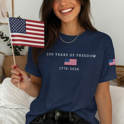 Women's America Flag Print T-shirt