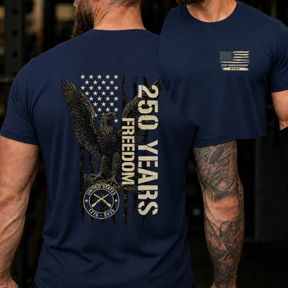 250 Years Of Freedom Military Green Tee - Two Sides