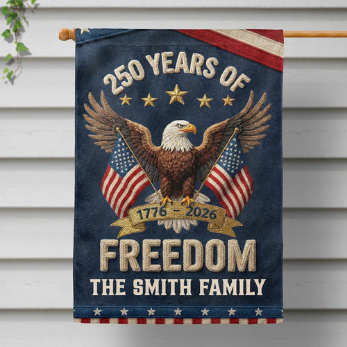 250th Anniversary USA Patriotic Faux Pattern - House Flag/Garden Flag