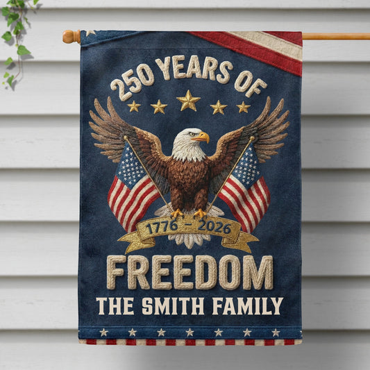 250th Anniversary USA Patriotic Faux Pattern - House Flag/Garden Flag