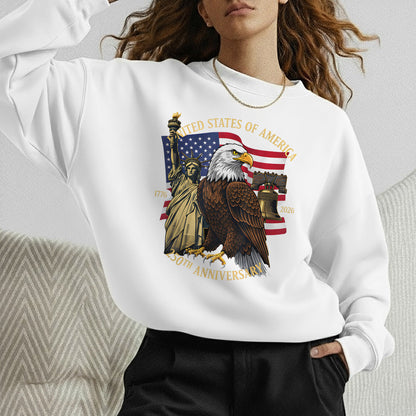 Patriotic Eagle And Liberty Bell – America 250th Anniversary – Unisex Tshirt Gildan / Tshirt Comfort / V-neck/ Hoodie / Sweatshirt
