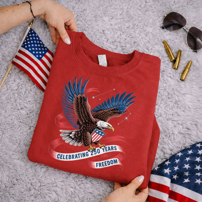 American Eagle Starry Shield – America 250th Anniversary – Unisex Tshirt Gildan / Tshirt Comfort / V-neck/ Hoodie / Sweatshirt