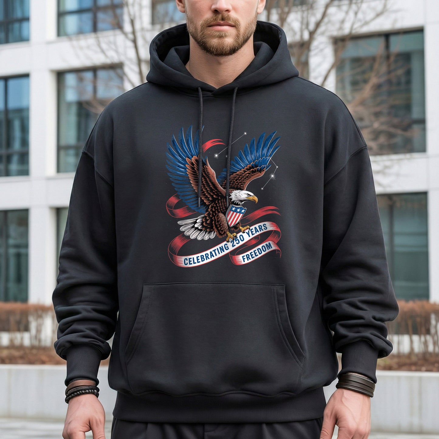 American Eagle Starry Shield – America 250th Anniversary – Unisex Tshirt Gildan / Tshirt Comfort / V-neck/ Hoodie / Sweatshirt