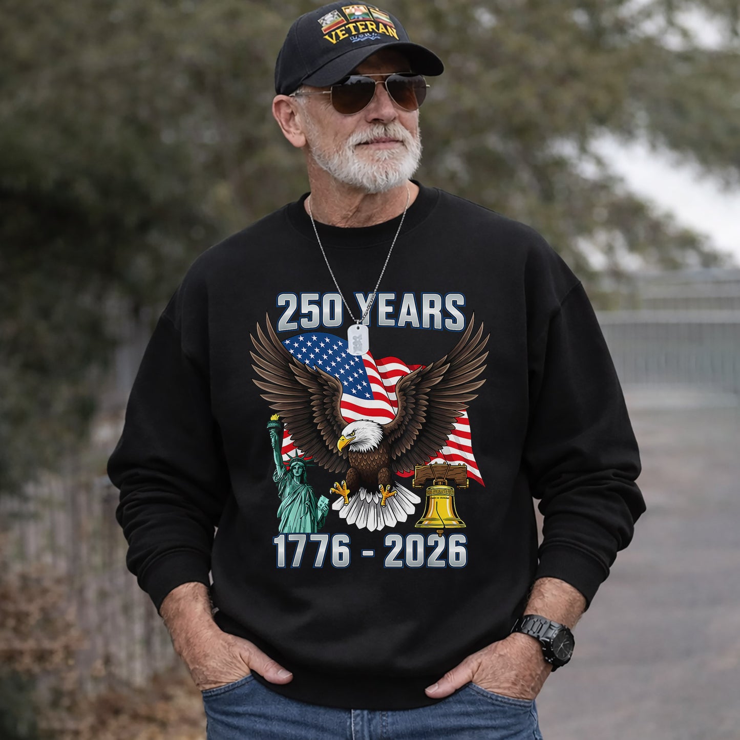 American Spirit Eagle Flag – America 250th Anniversary – Unisex Tshirt Gildan / Tshirt Comfort / V-neck/ Hoodie / Sweatshirt