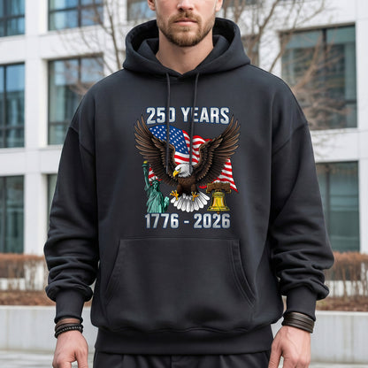 American Spirit Eagle Flag – America 250th Anniversary – Unisex Tshirt Gildan / Tshirt Comfort / V-neck/ Hoodie / Sweatshirt