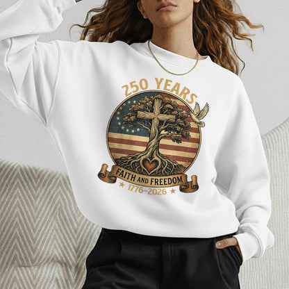 Rooted In Faith Tree Cross – Faith & Freedom – Unisex Tshirt Gildan / Tshirt Comfort / V-neck/ Hoodie / Sweatshirt