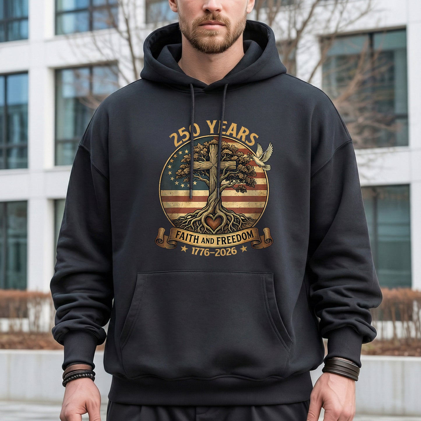 Rooted In Faith Tree Cross – Faith & Freedom – Unisex Tshirt Gildan / Tshirt Comfort / V-neck/ Hoodie / Sweatshirt