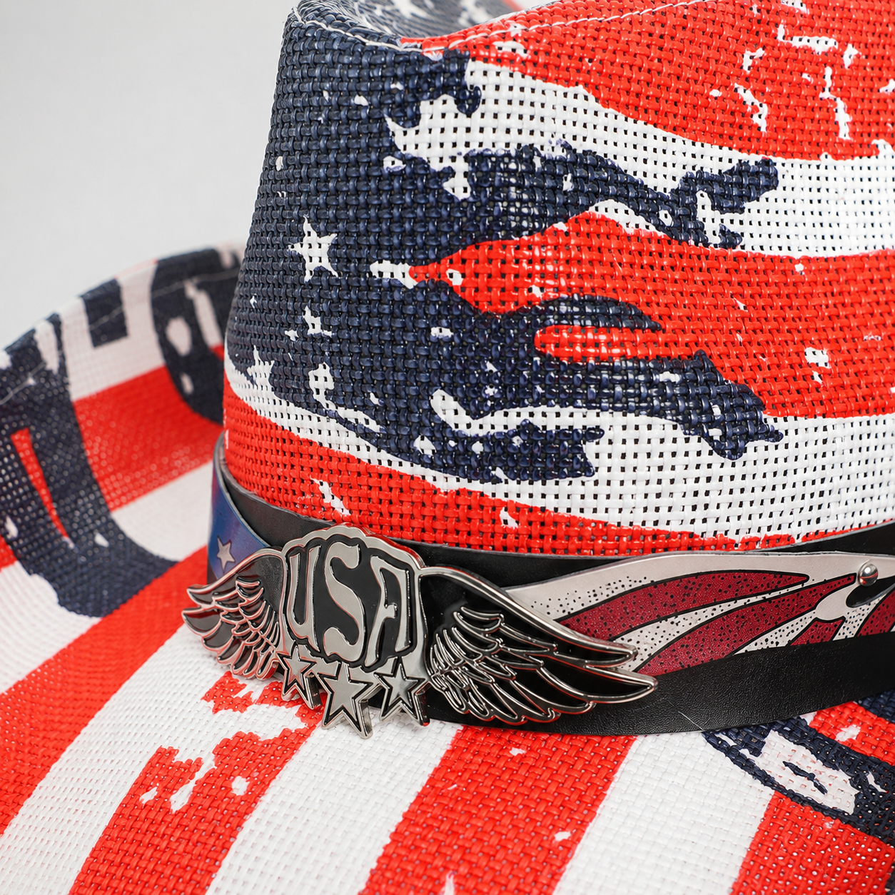 America 250 Patriotic Fedora Hat, American Flag Western Cowboy