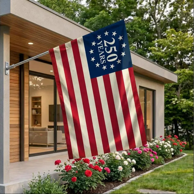 250th Anniversary Betsy Ross Porch Garden/House Flag